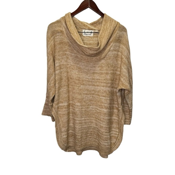 Anthropologie Field Flower Cowl Neck Tunic Sweater Side Slits Size Medium - Picture 2 of 13